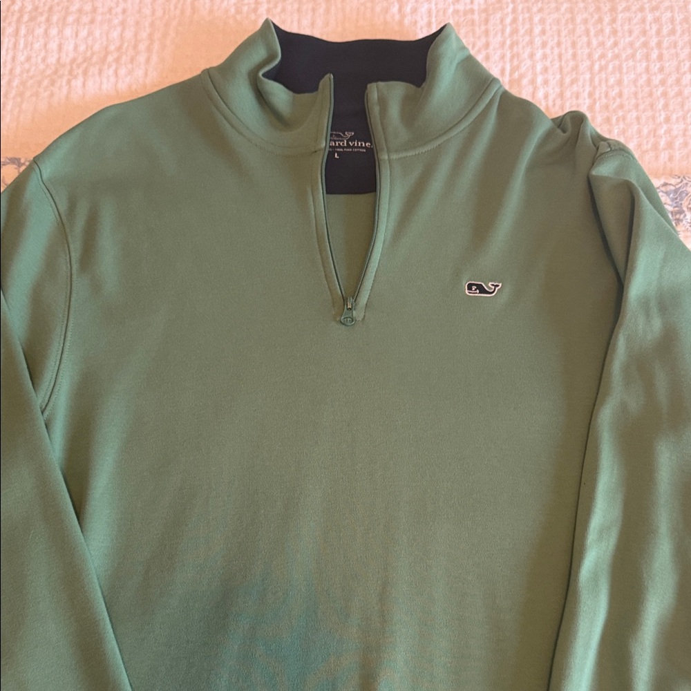 Vineyard Vines Green Quarter-Zip Pullover